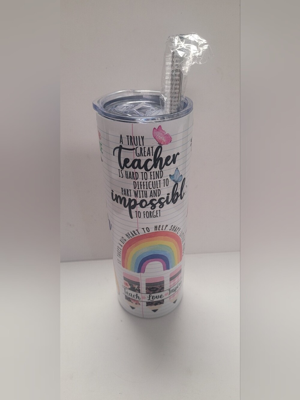 Teacher Appreciation Tumbler - White